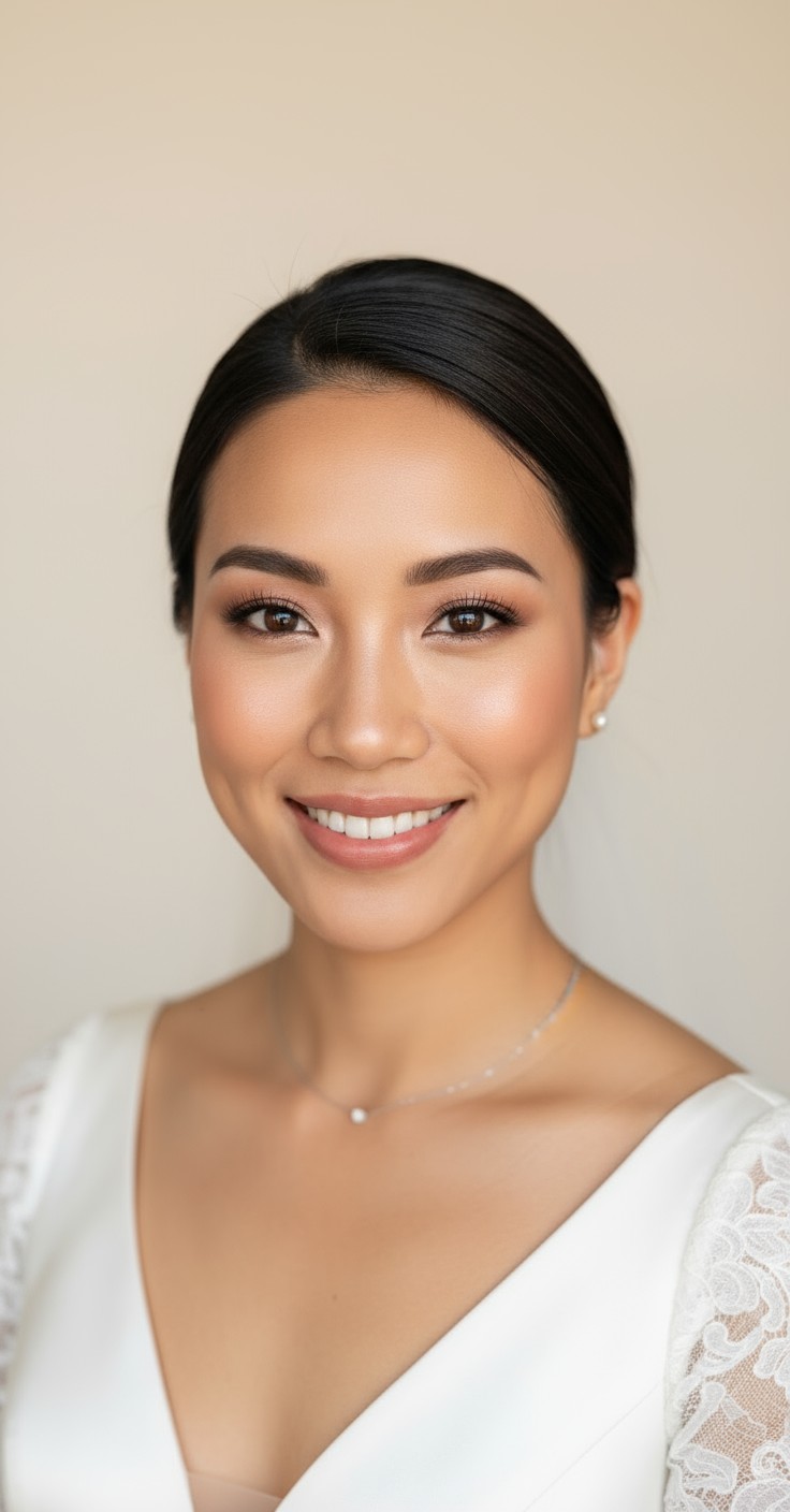 After Sleek Wedding Hair Down